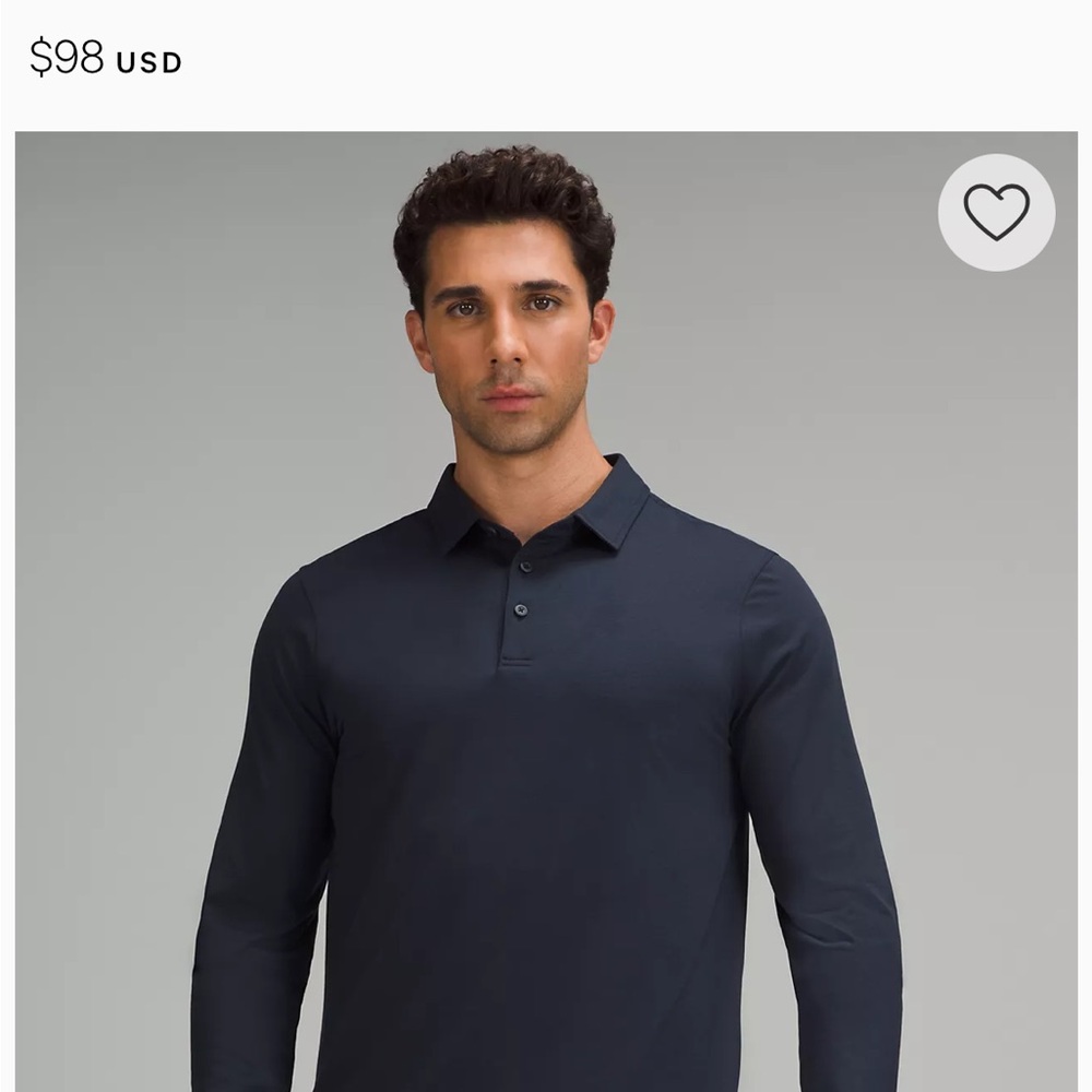 Men's Lululemon Evolution Longsleeve Polo Shirt in nautical navy